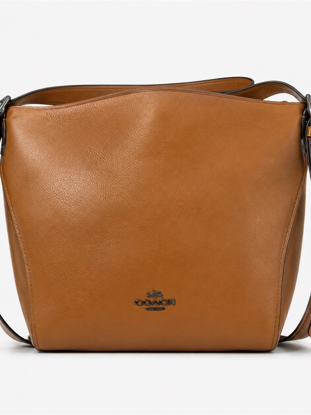 Coach Pebble Leather Hobo Bag in Camel